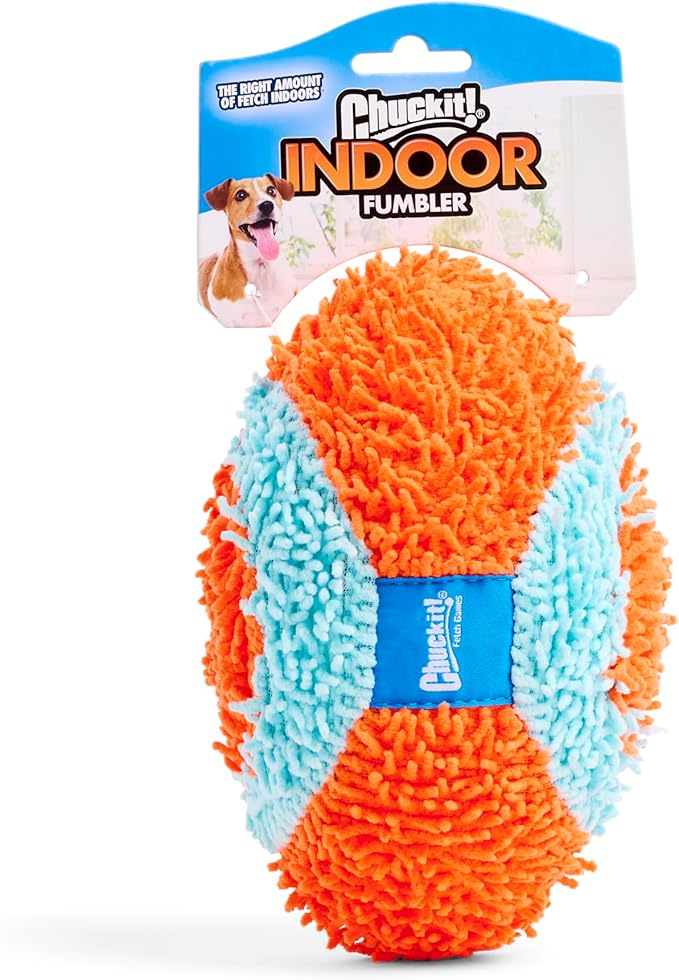 ChuckIt! Indoor Fetch Tumbler Dog Toy (6.5 Inch), Orange and Blue