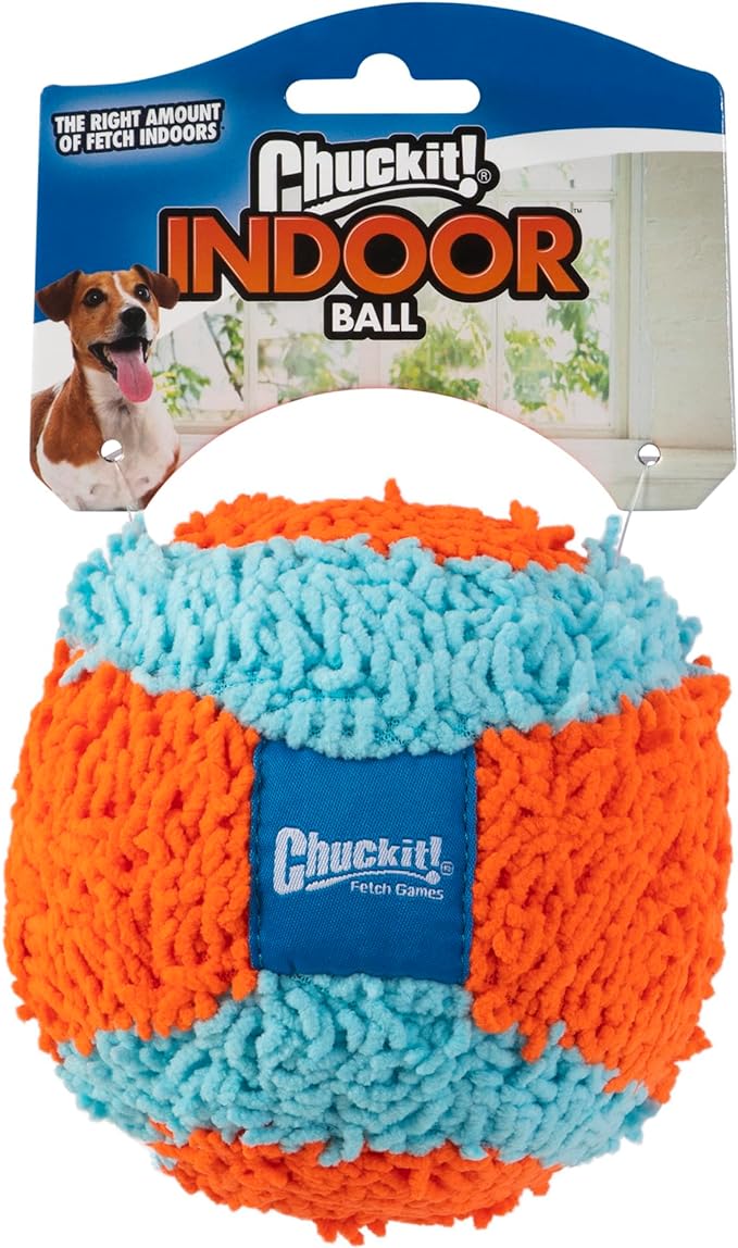 ChuckIt! Indoor Fetch Tumbler Dog Toy (6.5 Inch), Orange and Blue