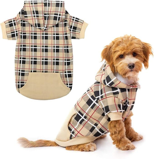 Plaid Dog Hoodie